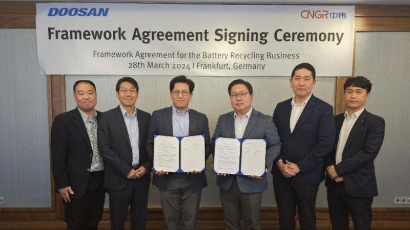 CNGR and Doosan Recycling Solution Signed an agreement to Jointly Explore the Field of Battery Recycling