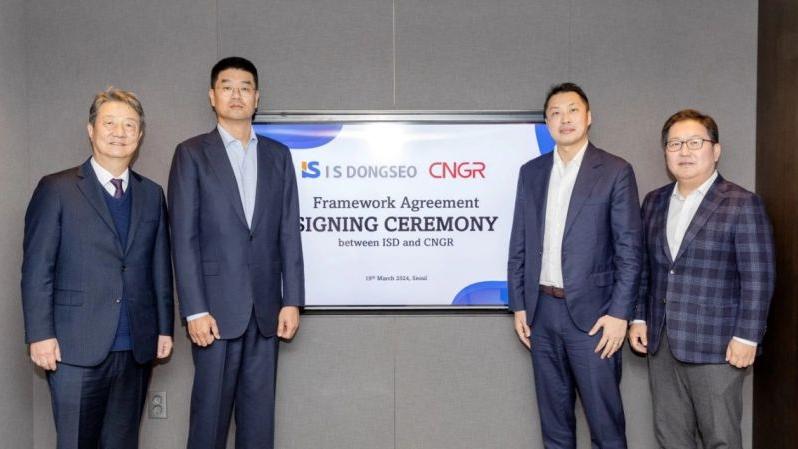 Accelerating the construction of global recycling industry|CNGR and IS Dongseo signed a global battery recycling regional cooperation agreement
