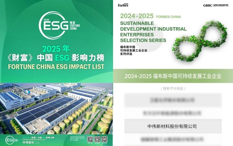 连膺ESG榜单|中伟股份蝉联《财富》中国ESG影响力榜首登福布斯中国可持续发展工业企业榜